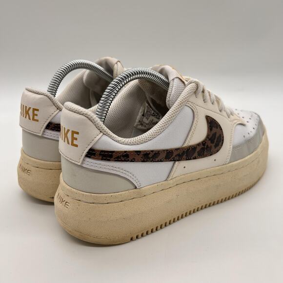 Nike Court Vision Alta Shoes Womens Size 10 Platform Leopard Print‎ DO2791-100 - Picture 6 of 10